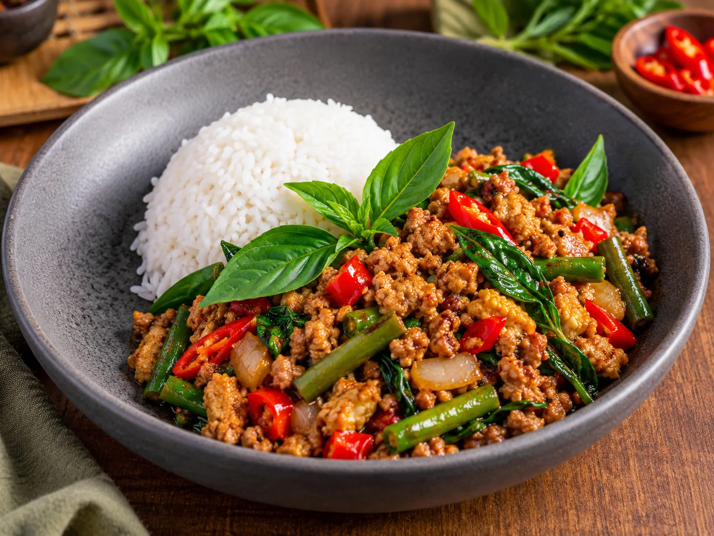 Thai basil stir-fry