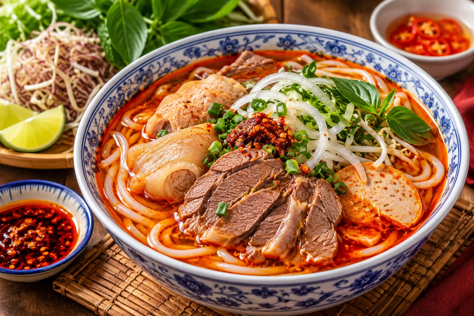 Bún Bò Huế spicy beef noodle soup