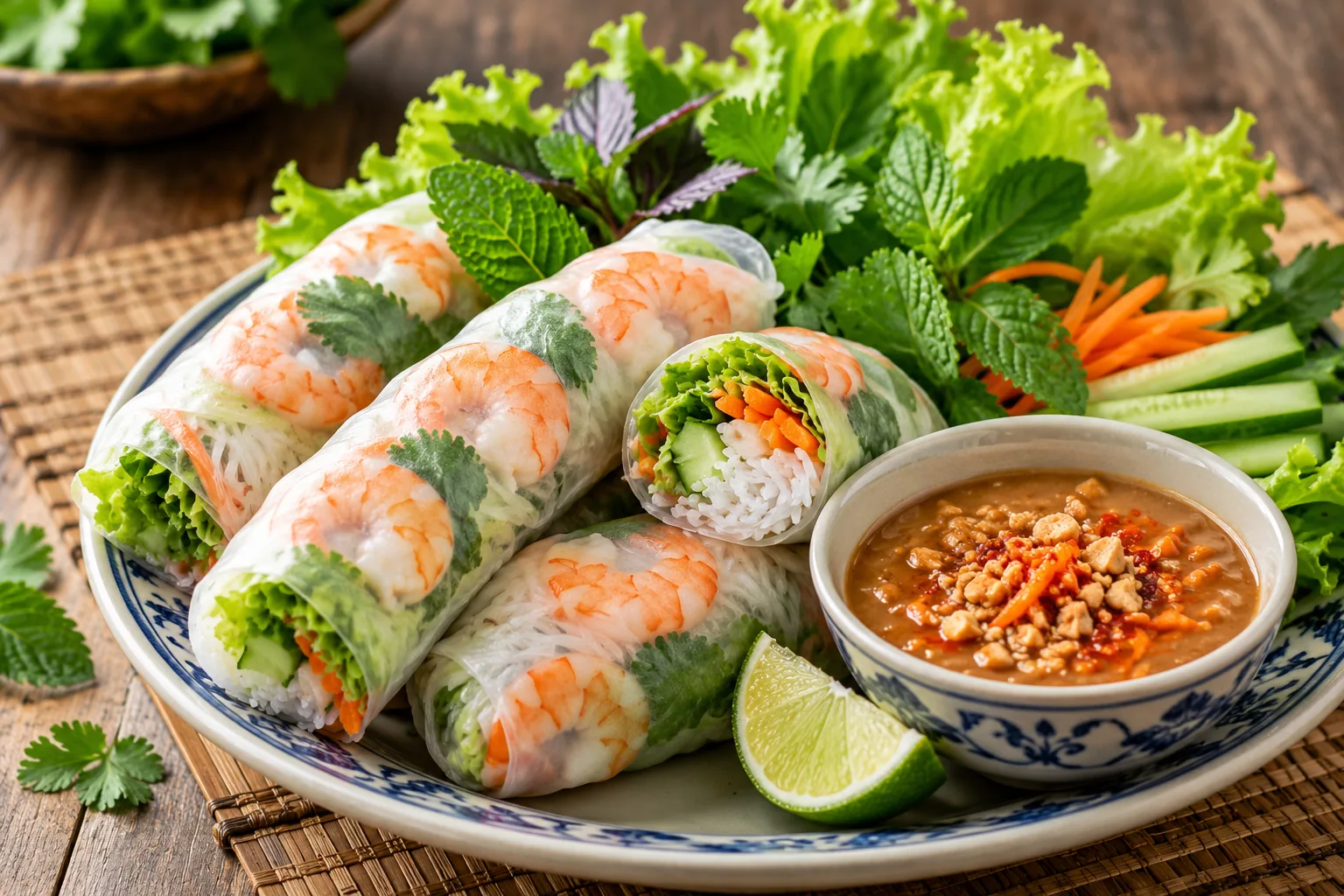 Vietnamese fresh spring rolls